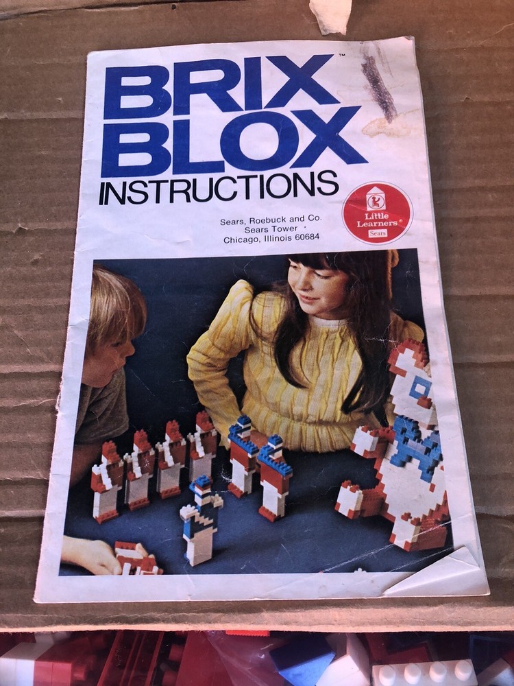 Sears Best Brix Blox Construction Set 1013 Piece Set Original Box Instructions