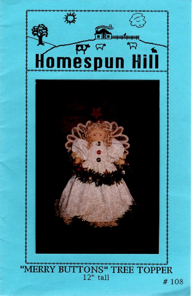 Merry Buttons Tree Topper Craft Pattern by Homespun Hill 108