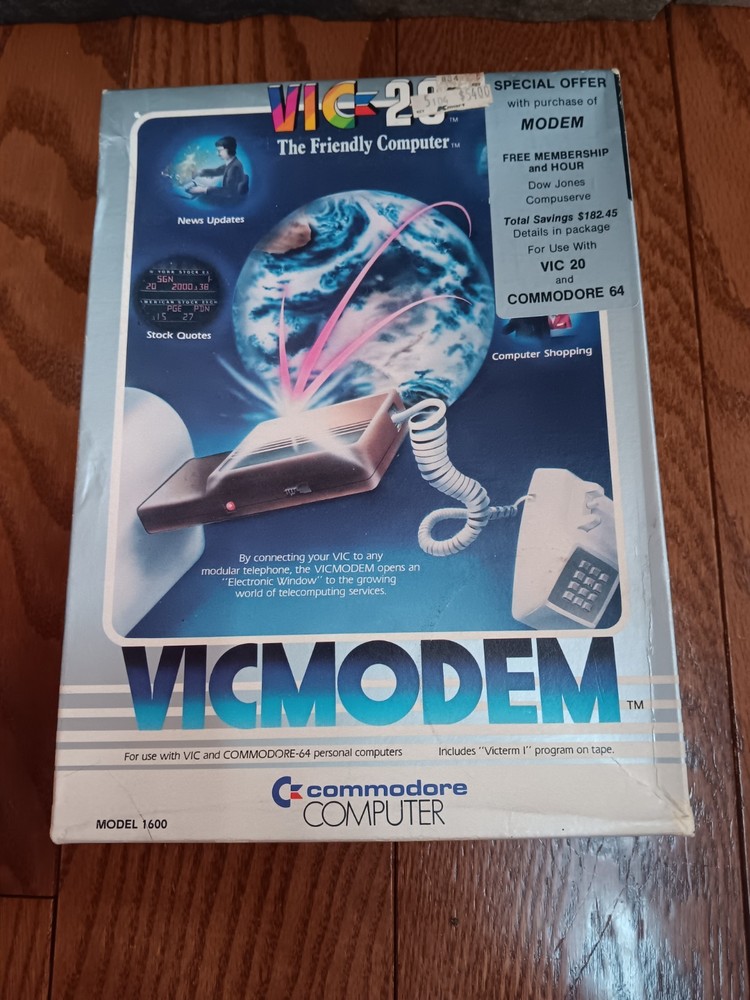 Commodore VIC 20 VICMODEM Model 1600 UNTESTED Sold As Is