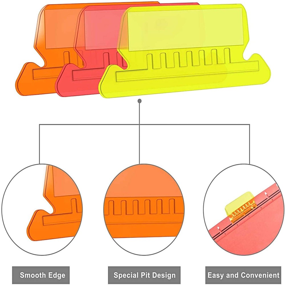 File Folder Tabs, 60+120 Sets Multicolor Hanging Folder Tabs With Inserts, 2 ...