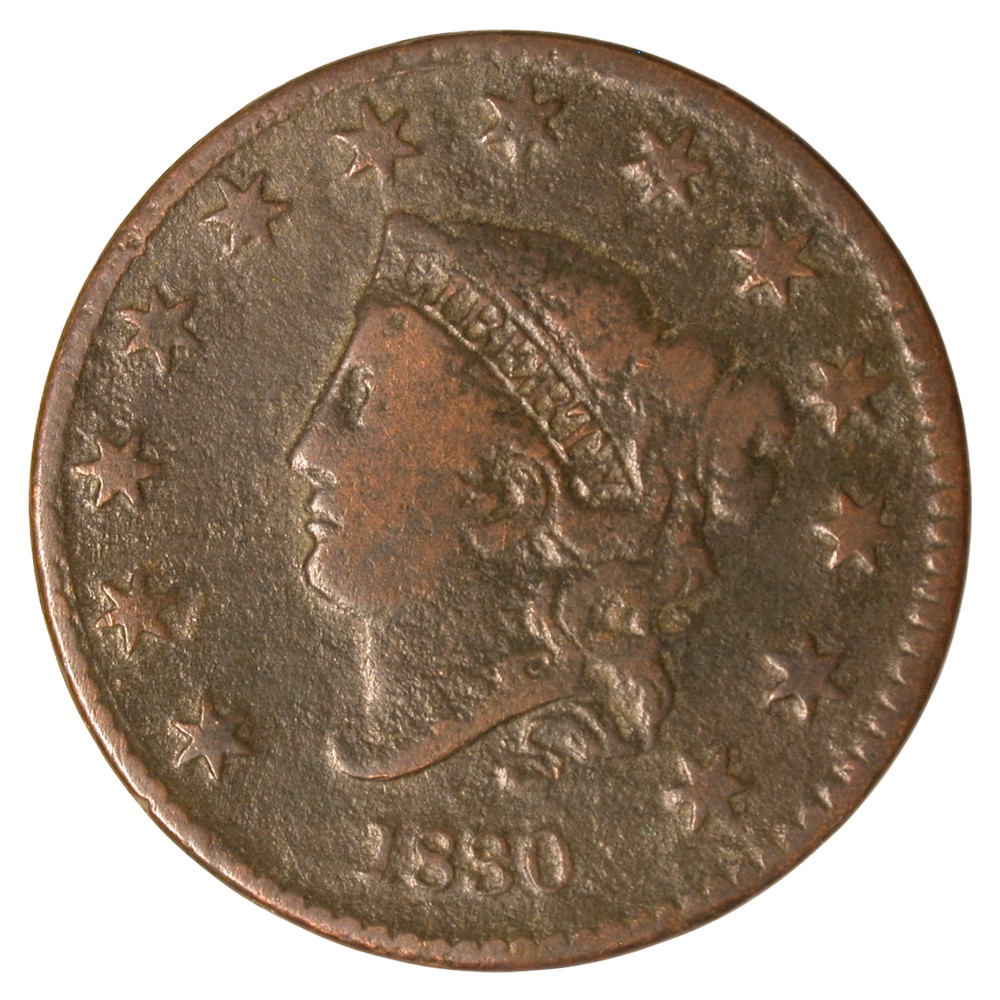 1830 Liberty Head 1¢ Large Letters