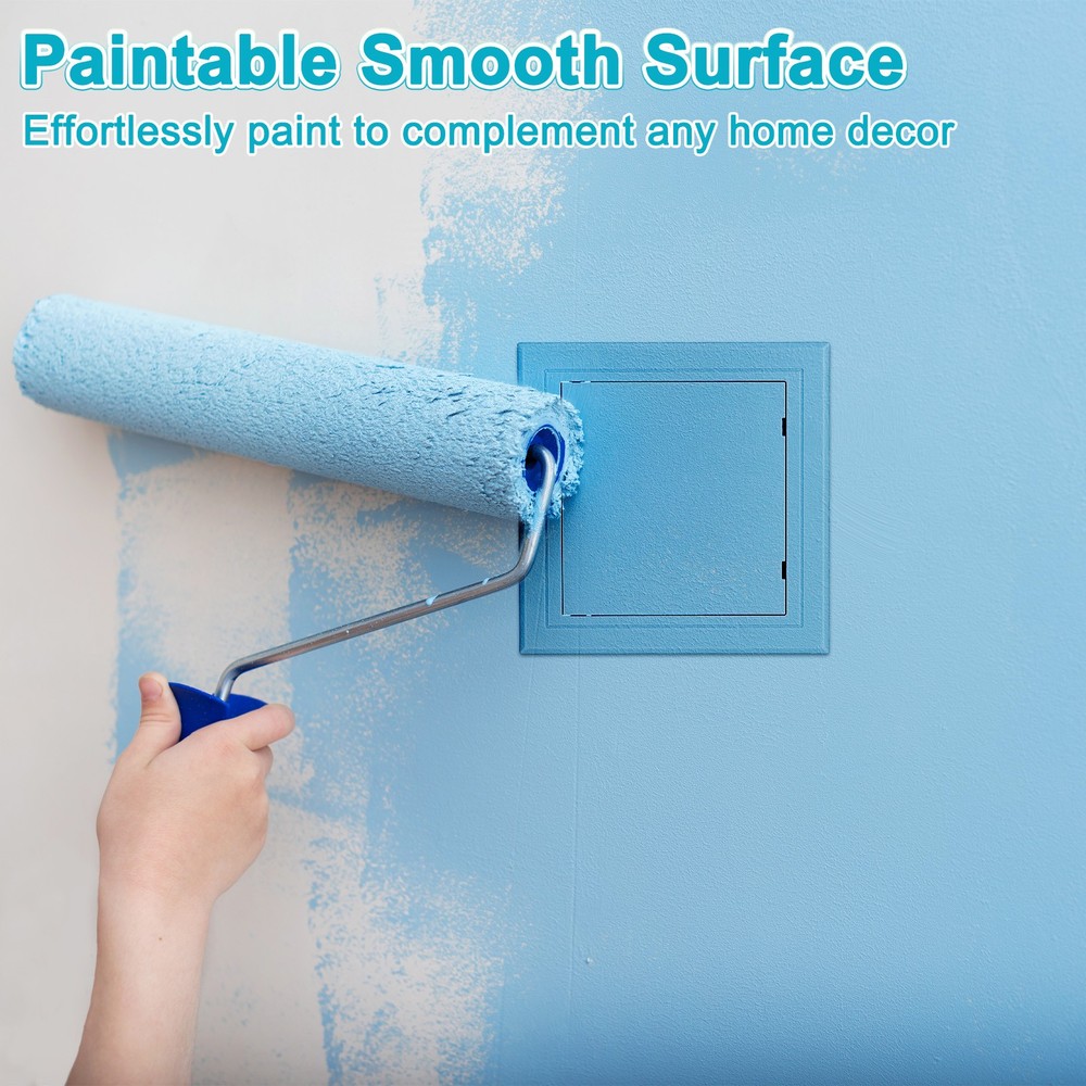 1-Pack Access Panel for Drywall, 5.7x6" Plastic Wall Hole Cover [Gray]
