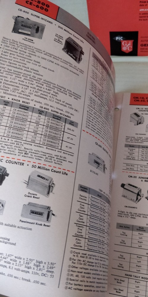 1960 General controls Co ~ Counting Instruments ~ Condensed Catalog & Price List
