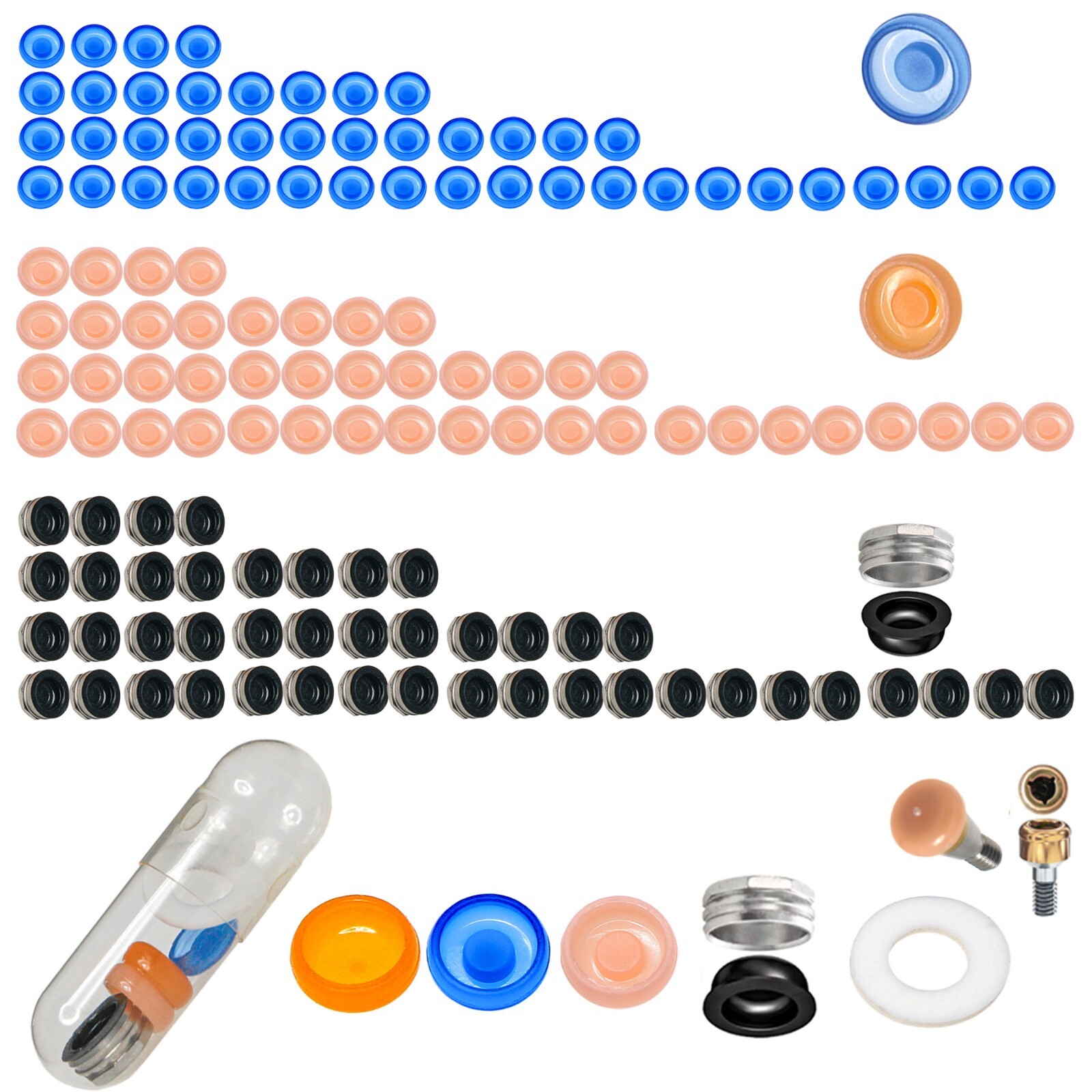 US Dental Overdenture Abutment Retention Cap Locator male processing Inserts Set