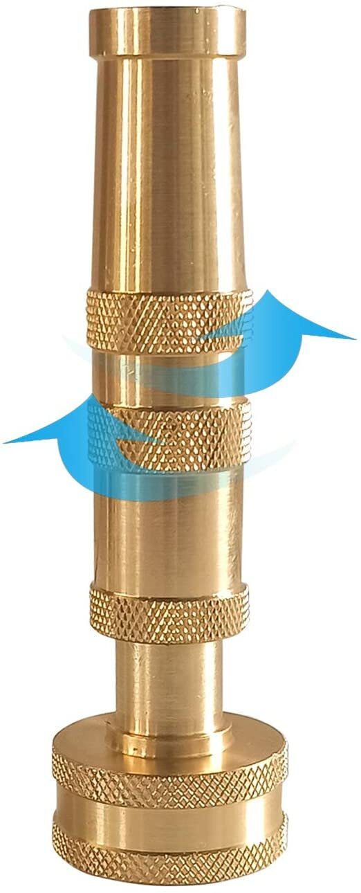 Solid Brass Garden Spray Nozzle 4" Adjustable Twist Water Hose Nozzle USA Stock