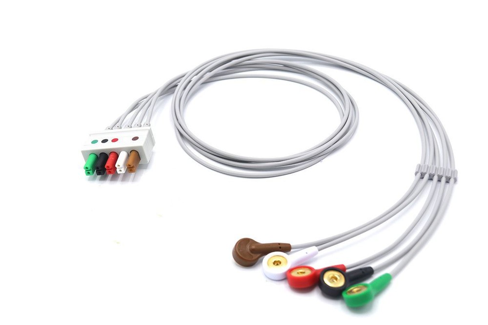 AAMI ECG Compatible Leadwires 5 Leads - Snap