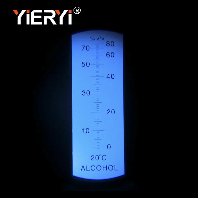 Alcohol Refractometer Design Alcohol Content Tester 0-80% V/V ATC Refractometer