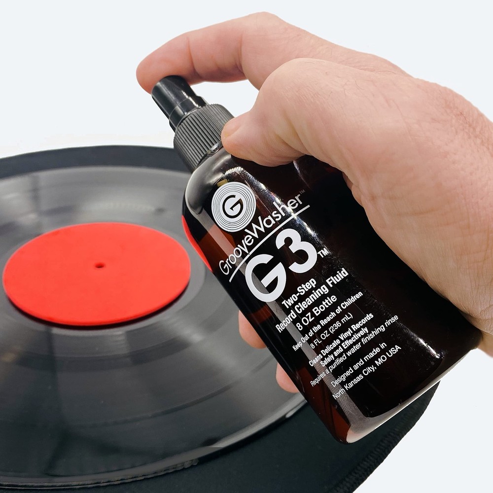 Two-Step Record Cleaning Bundle – G3 Deep Cleaning Vinyl Record Fluid (8oz) +...