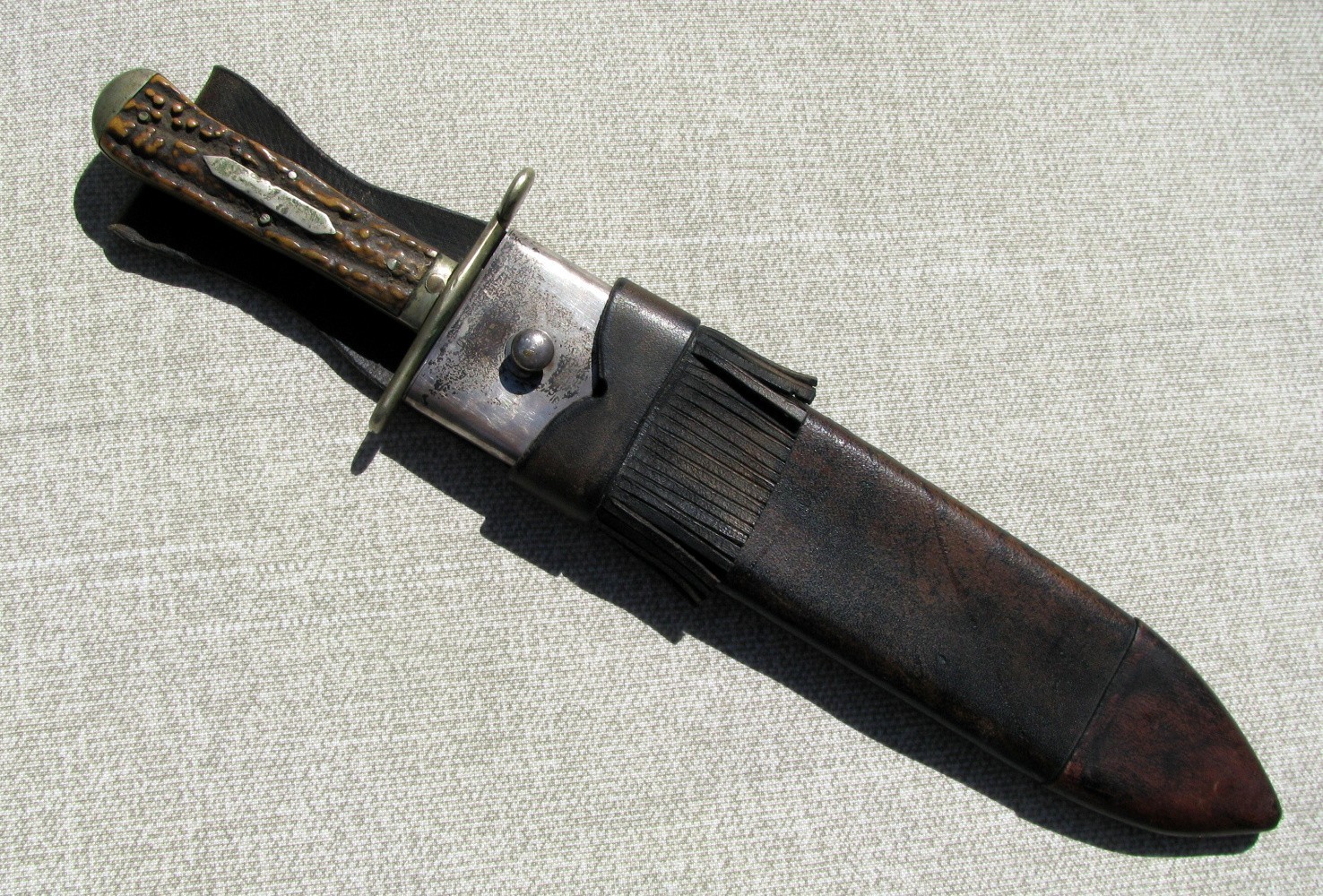 IXL 9 INCH STAG CIVIL WAR SIEGE OF VICKSBURG MISS. JULY 4,1863 BOWIE KNIFE