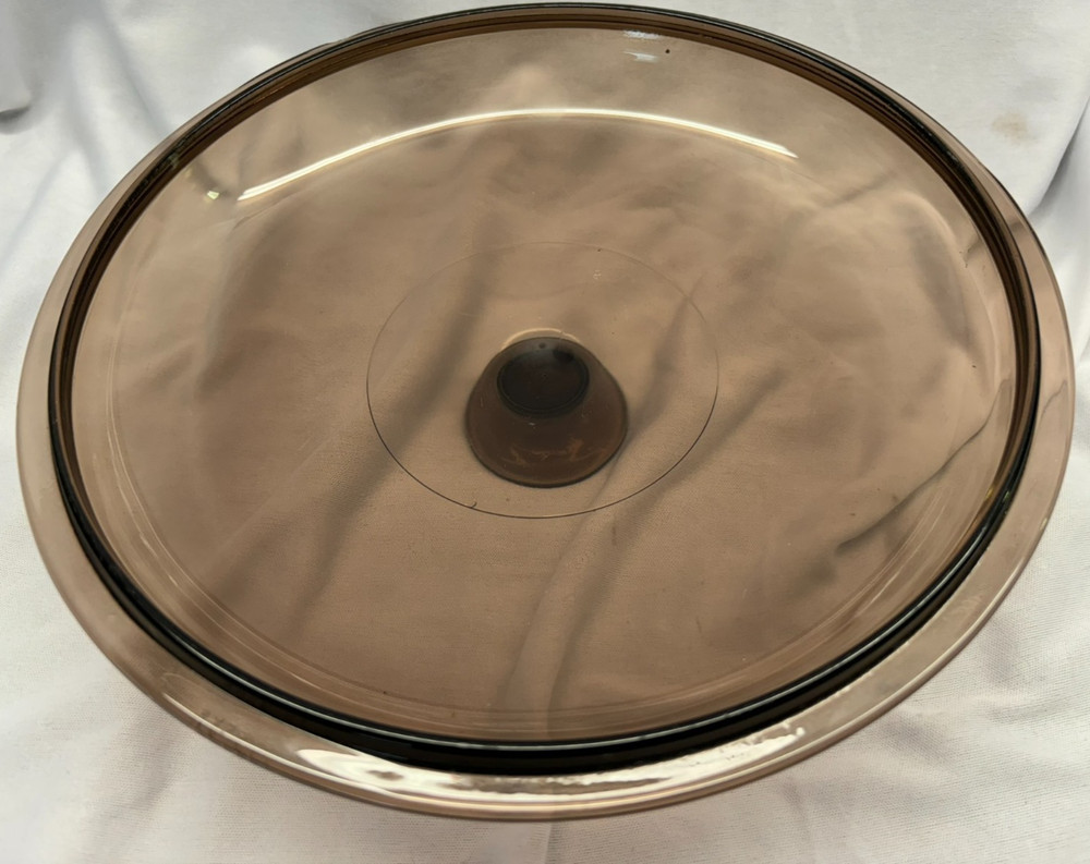 Pyrex #24 Amber Round Glass Replacement Lid 10-3/4"