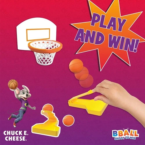 Chuck E. Cheese Basketball Tabletop Game Includes 15 Prizes – Mini Arcade Style