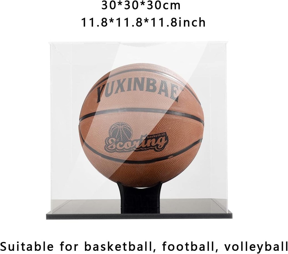 Clear Acrylic Display Case UV Protected Basketball Holder,