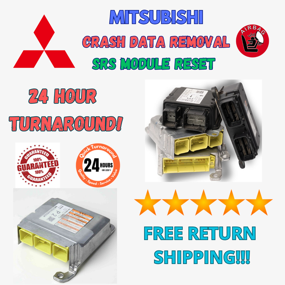 MITSUBISHI SRS RESTRAINT CONTROL MODULE CRASH CODE REMOVAL RESET SERVICE
