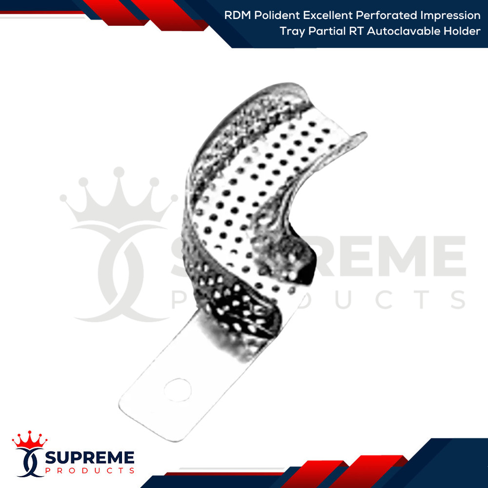 RDM Polident Excellent Perforated Impression Tray Partial RT Autoclavable Holder
