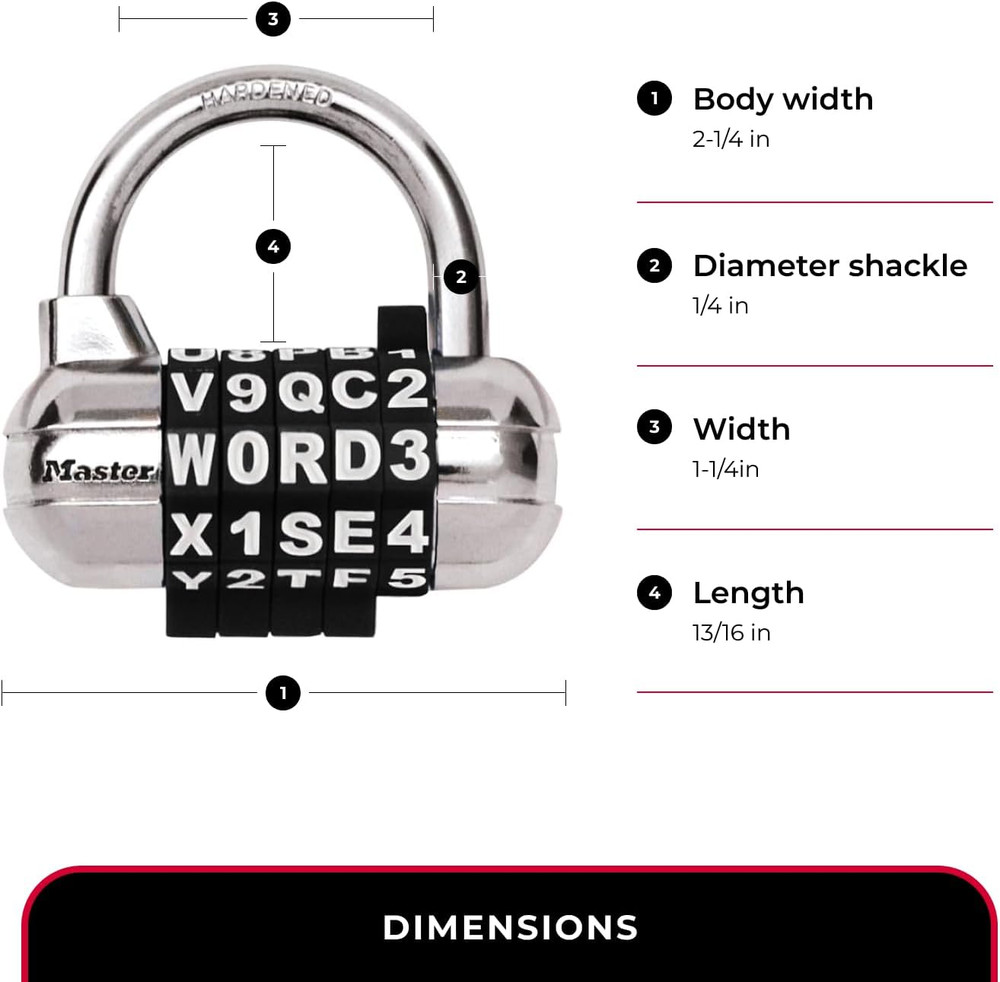 Set Your Own Combination Padlock, Gym Locker Locks with Code for Securing Indoor