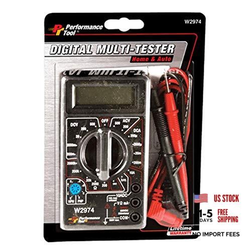 W2974 Digital Multimeter Tester 2000 Counts with AC DC Voltmeter and Ohm Volt