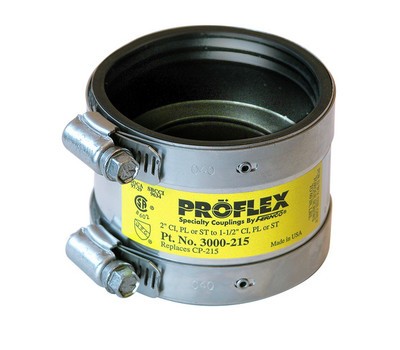 Fernco 3000-215 2" x 1-1/2" SS Specialty Coupling