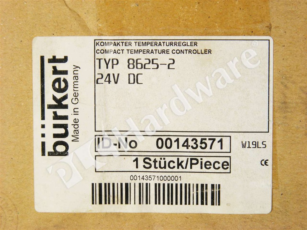 New Burkert 8625-2 PI-Controller for Easy Temperature Control 24V DC Qty