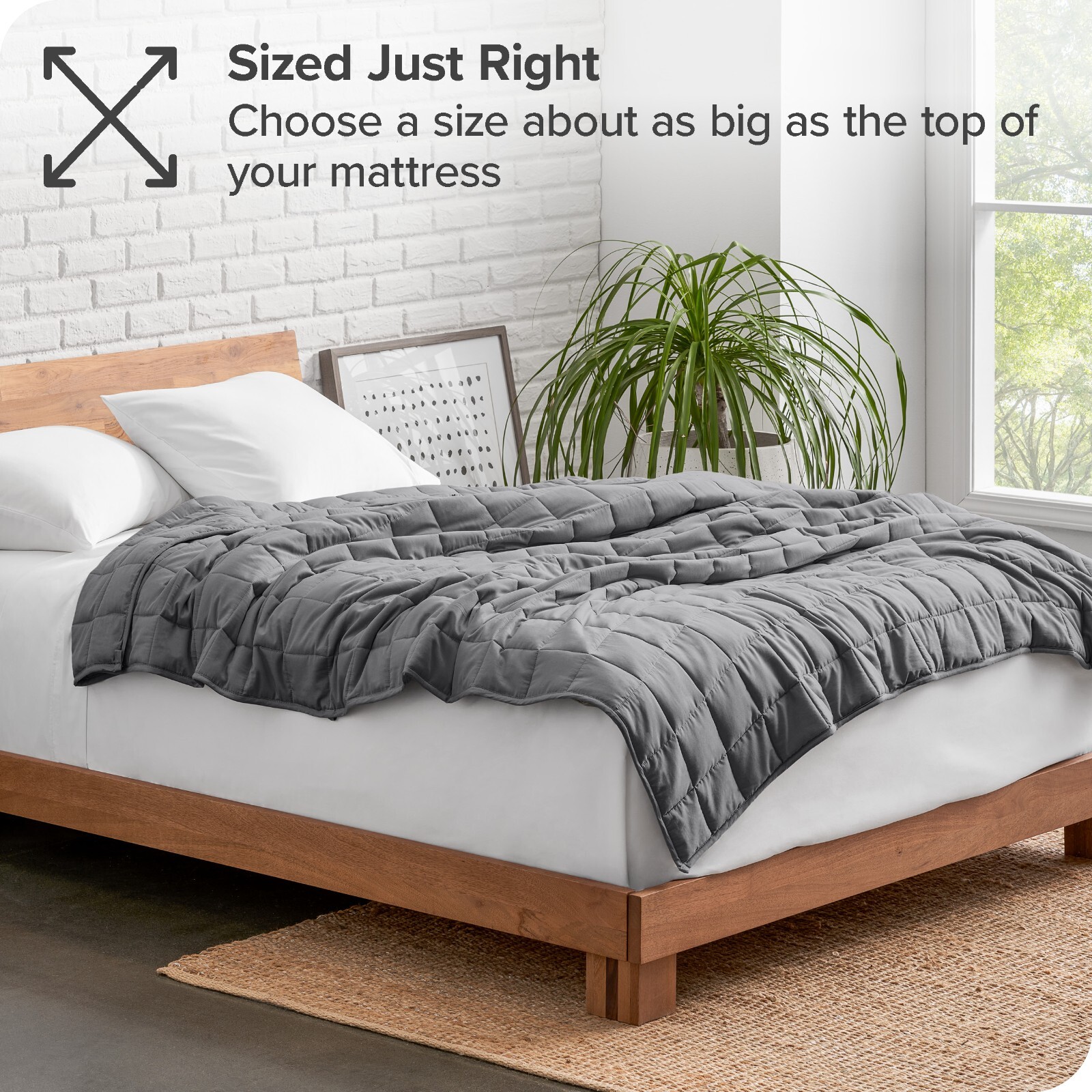 Bare Home Weighted Blanket, All-Natural 100% Cotton, Premium Heavy Blanket