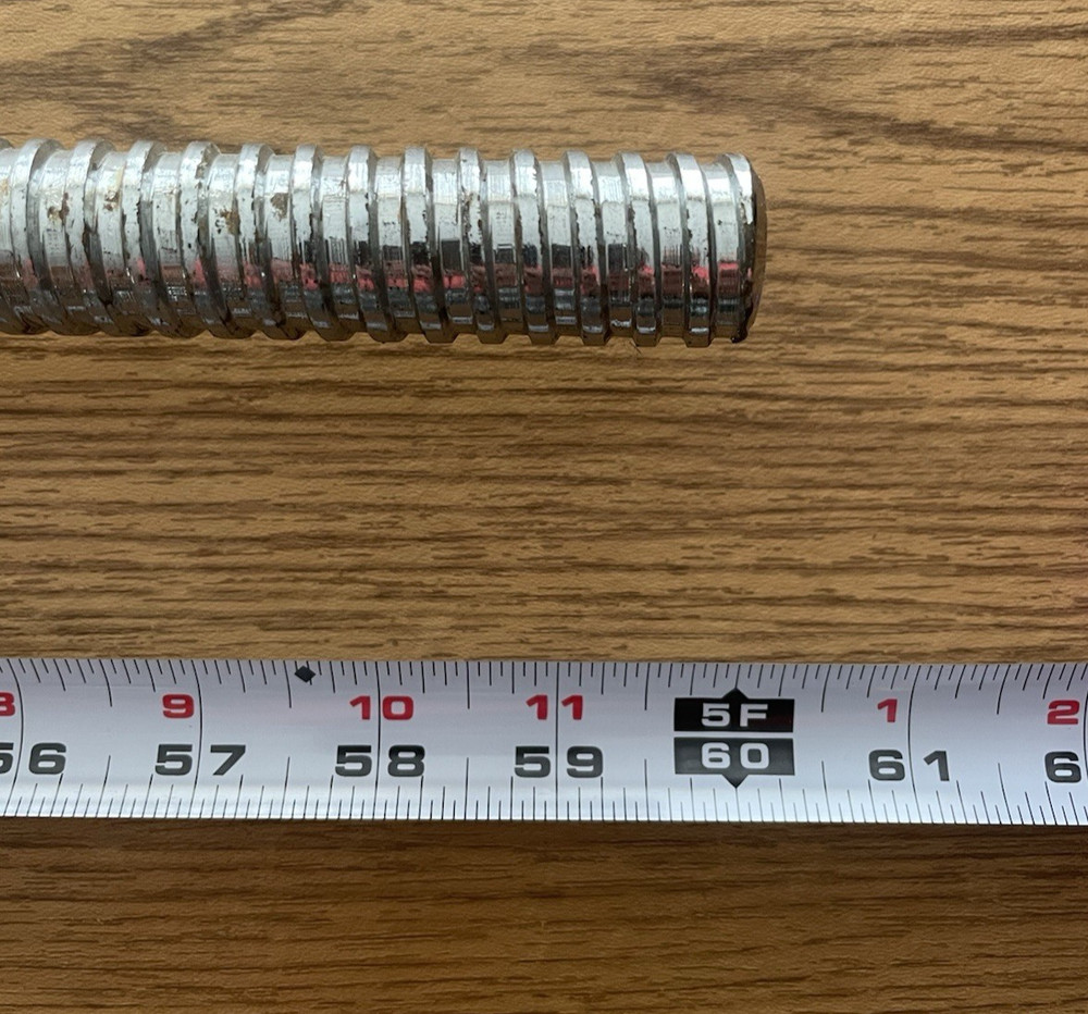 Vintage Chrome 5' Threaded Barbell 1" w/Collars Make OFFER