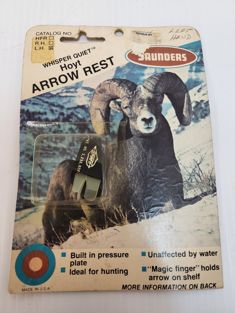 Saunders Left Hand Hoyt Whisper Quiet Arrow Rest