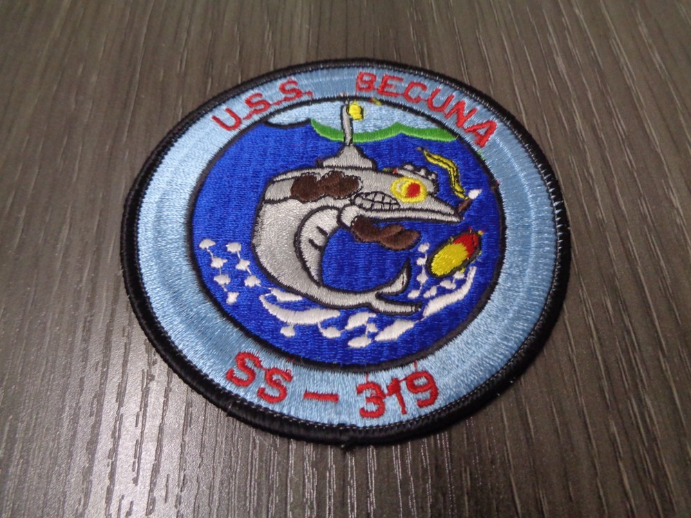 USN USS BECUNA SS-319 SUBMARINE Patch 4" ROUND NEW