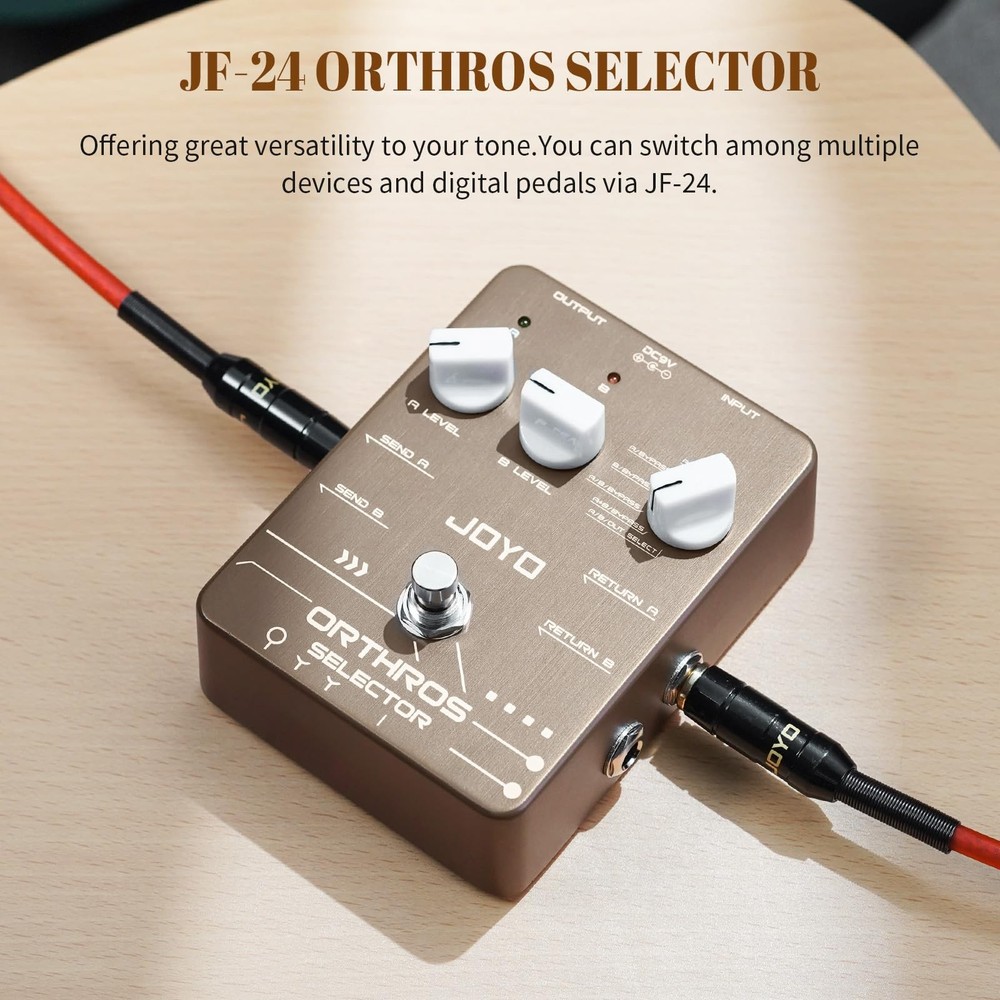 JOYO Line Selector Guitar Pedals 6 Mode Switch with AB 2 Effect Loops Coffee