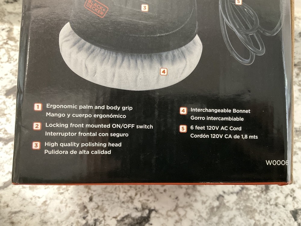 BLACK+DECKER W006B 6" Random Orbit Waxer / Polisher