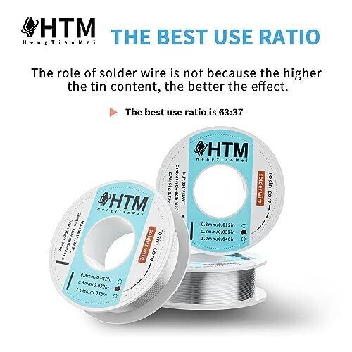 Tin Lead 63/37 Rosin Core Low Temp Solder Wire for Electronics Components And