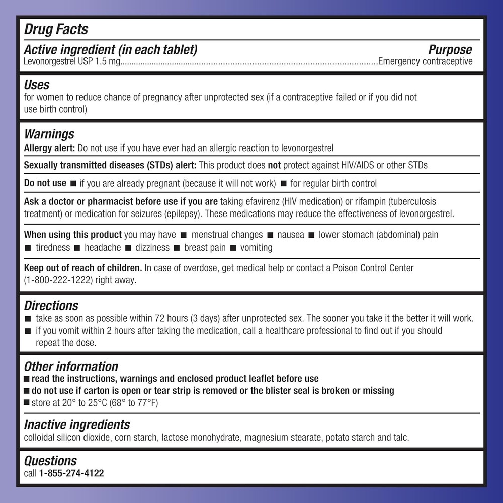 Lotof3 Amazon Basic Care 1.5mg EmergencyContraceptiveTablet 1ct Like Plan B 5/26