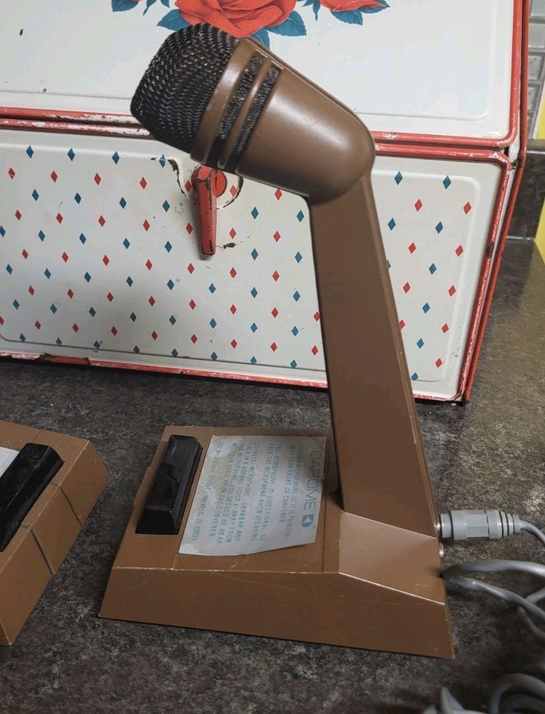 2 Darome Intercom Microphone Model 431 & 491 With Cords , Original Vintage