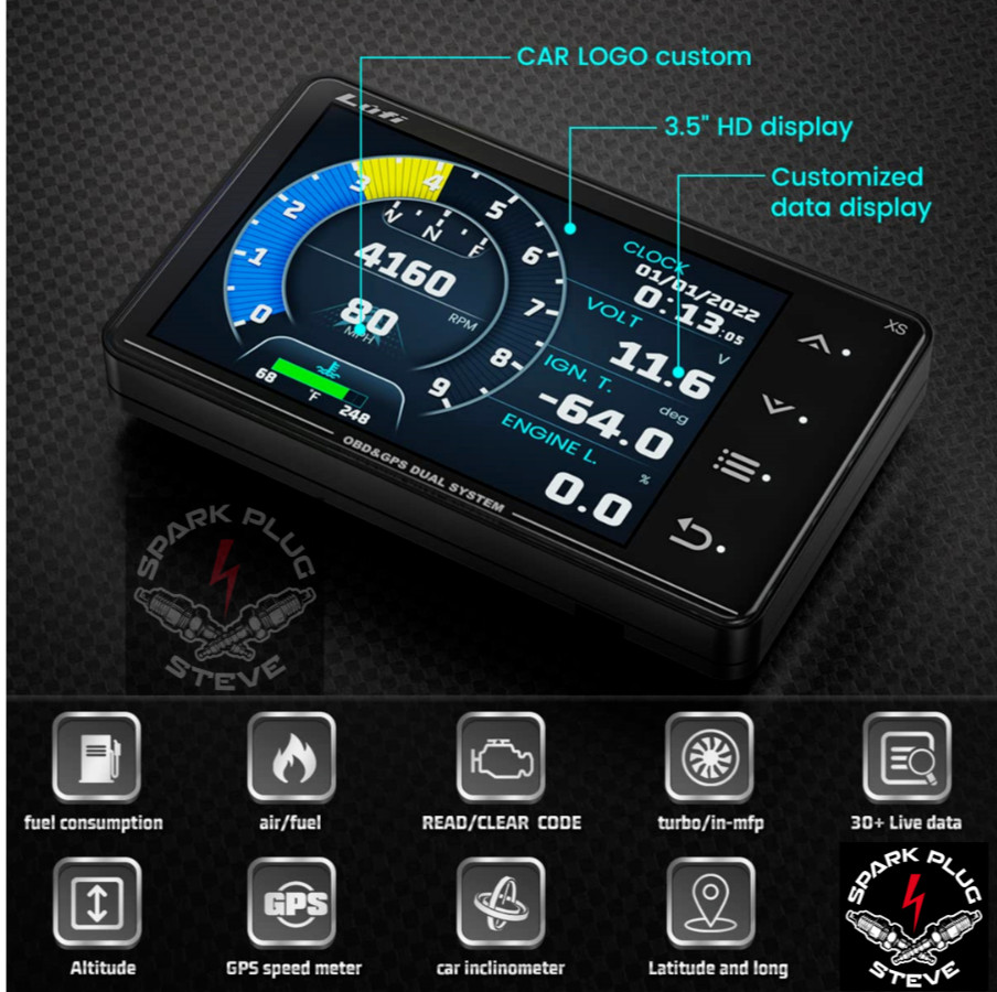 LUFI XS *GENUINE* obd2 & GPS 2025 Model dash display gauge / fault code reader