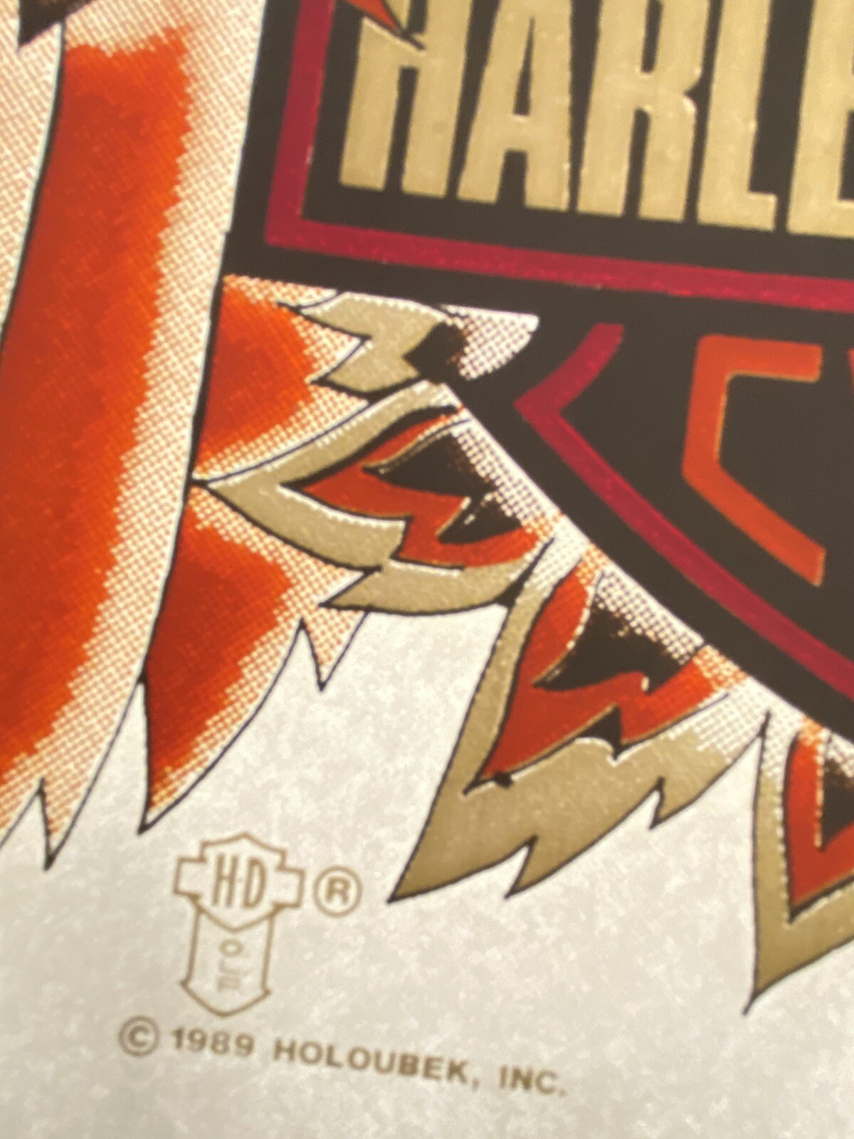 Harley Davidson Motorcycles USA Eagle Shield Logo Vintage Iron On Transfer Rare