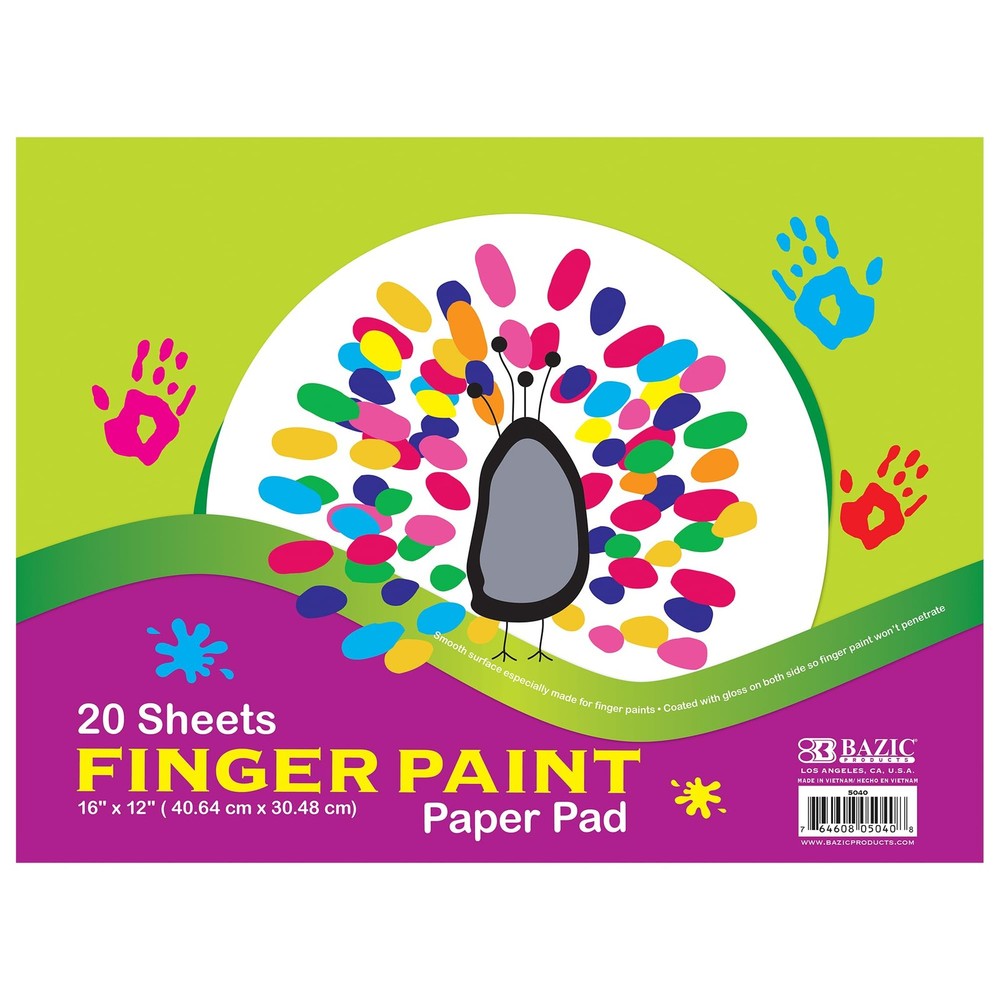 BAZIC PRODUCTS Pad 20 Sheets 16 X 12 Multicolor Inch Standard Functional Finger