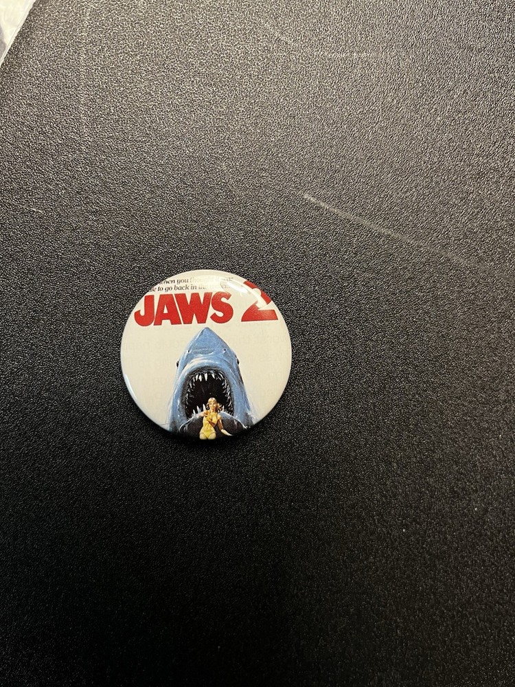 Jaws 2 Pinback Button. Original Handmade 1.5” Button.