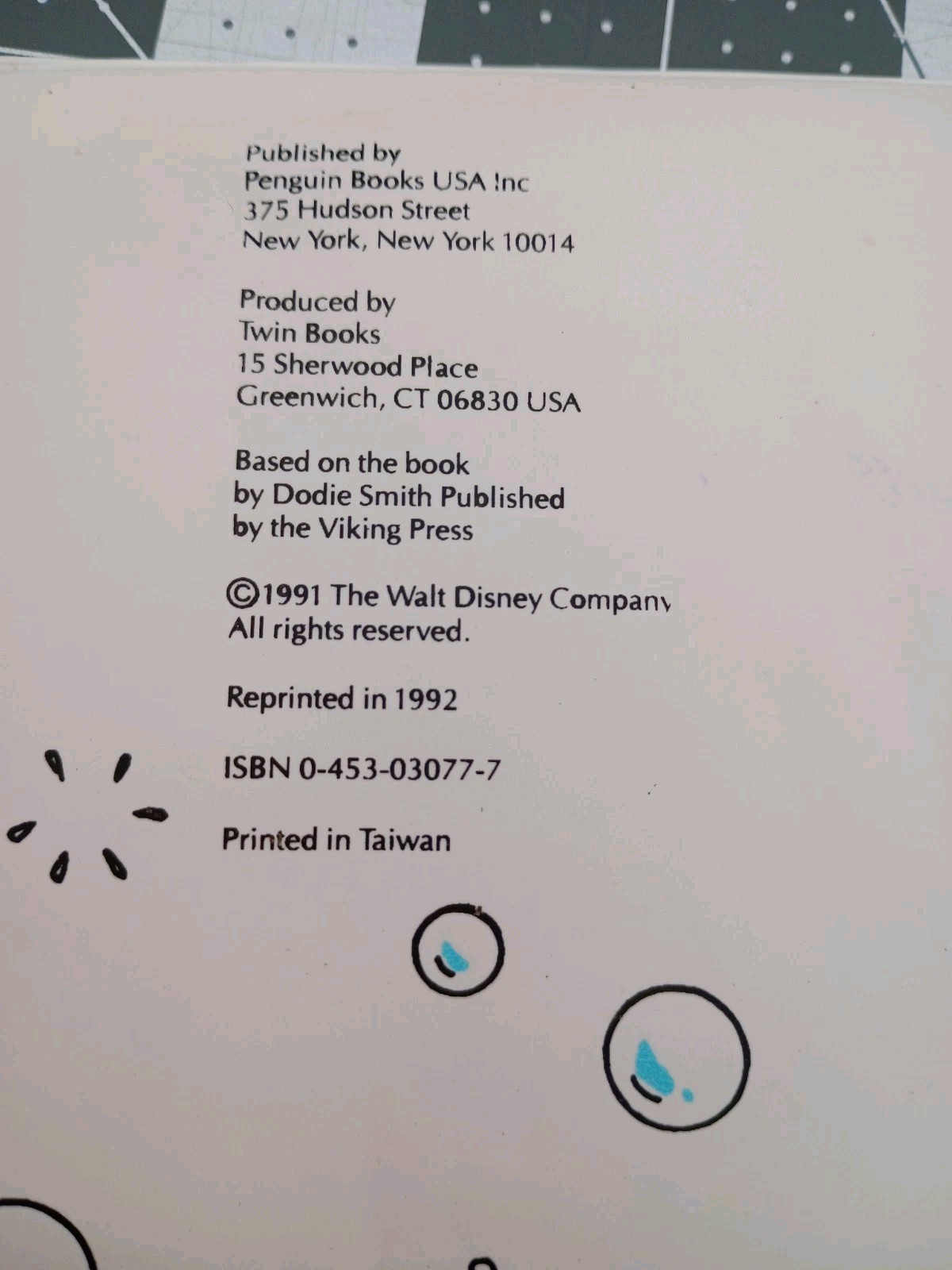 Vtg.1992 The Walt Disney Co. 101 Dalmatians Lots Of Spots Soft Vinyl Bath Book