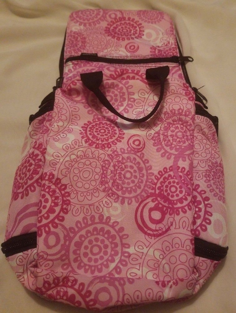 L.L. Bean Small Pink and White Accessory Case