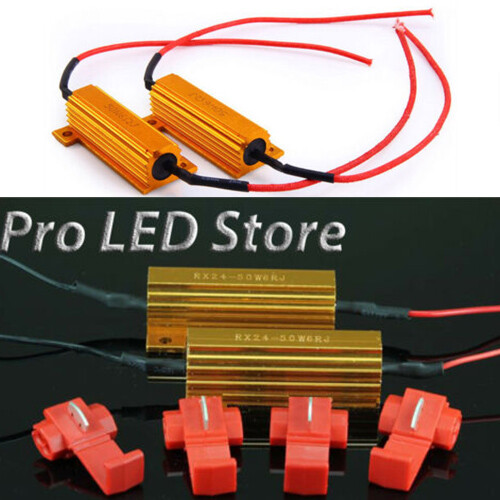 2X Motorcycle LED Turn Signal Indicator Load Resistor Flash Blinker FIX Error