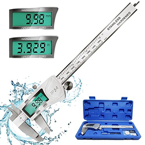 Electronic Digital Vernier Caliper Measuring Tool, IP54 Waterproof LCD01