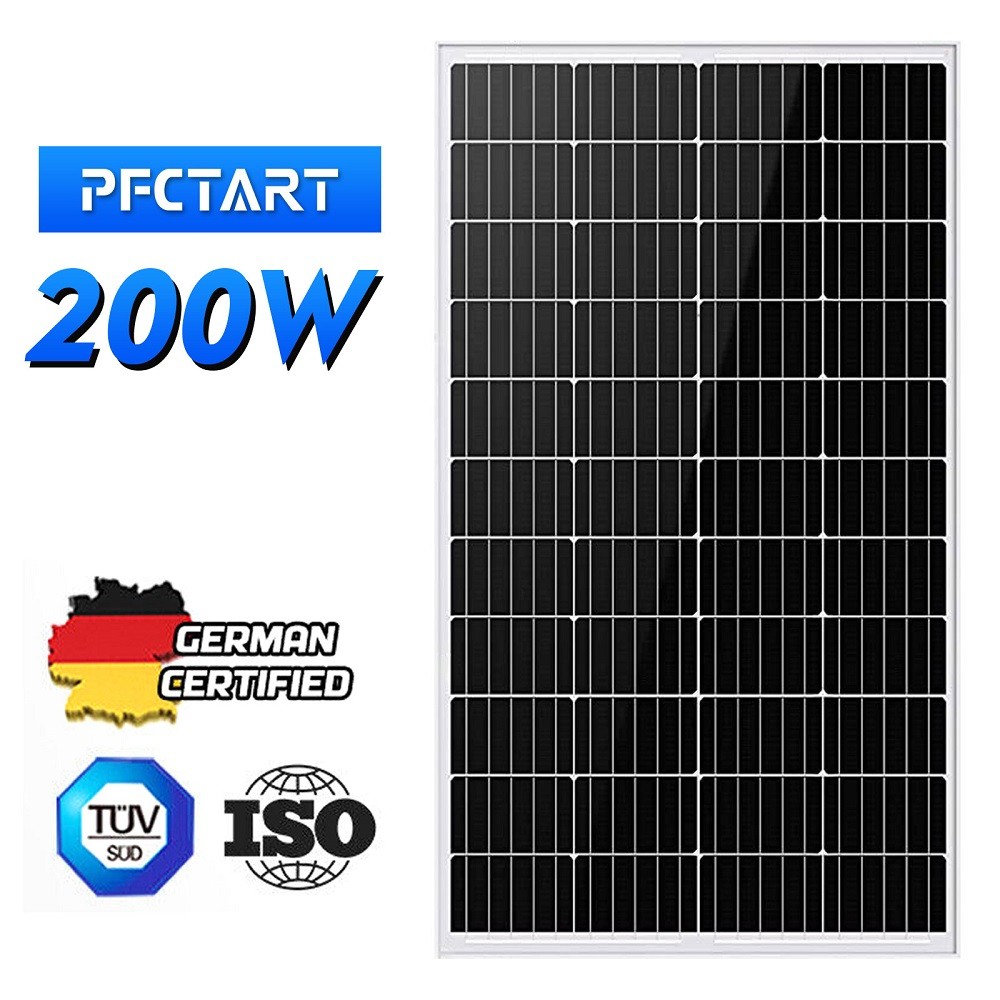 200W 12V Monocrystalline Solar Panel High Efficiency Marine RV Off-grid System