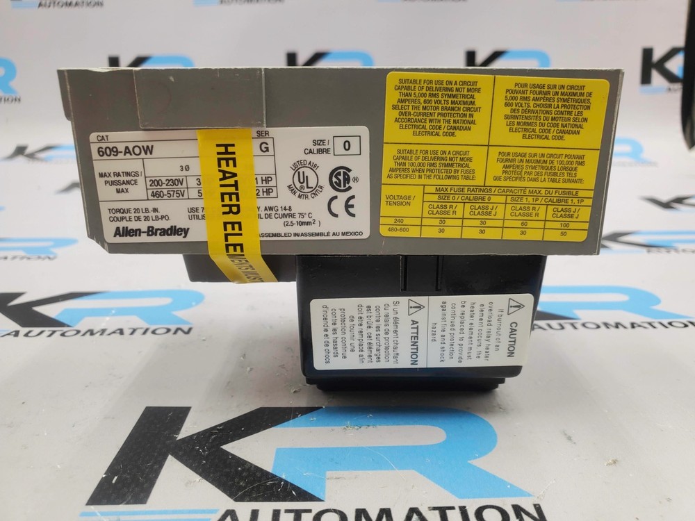 Allen Bradley 609-AOW Manual Starting Switch 3 Phase
