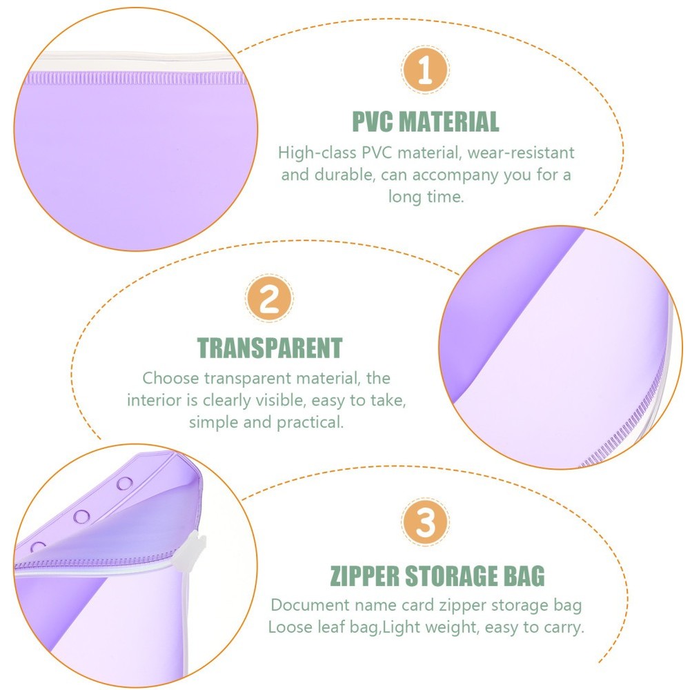 12pcs Document Bags Loose-leaf Bill Storage Pouches Document Containers