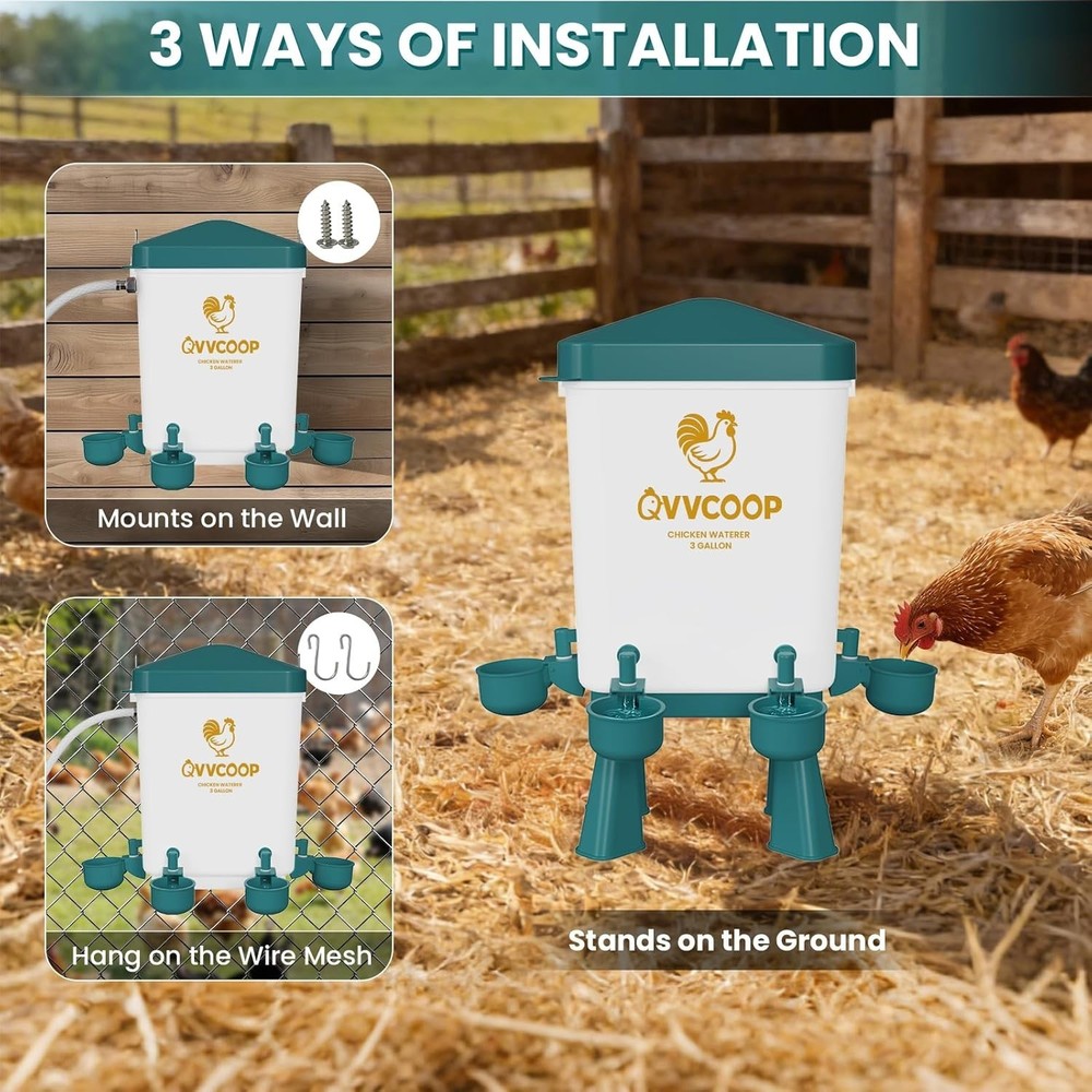 Automatic Chicken Waterer Large Chicken Waterer System Pou