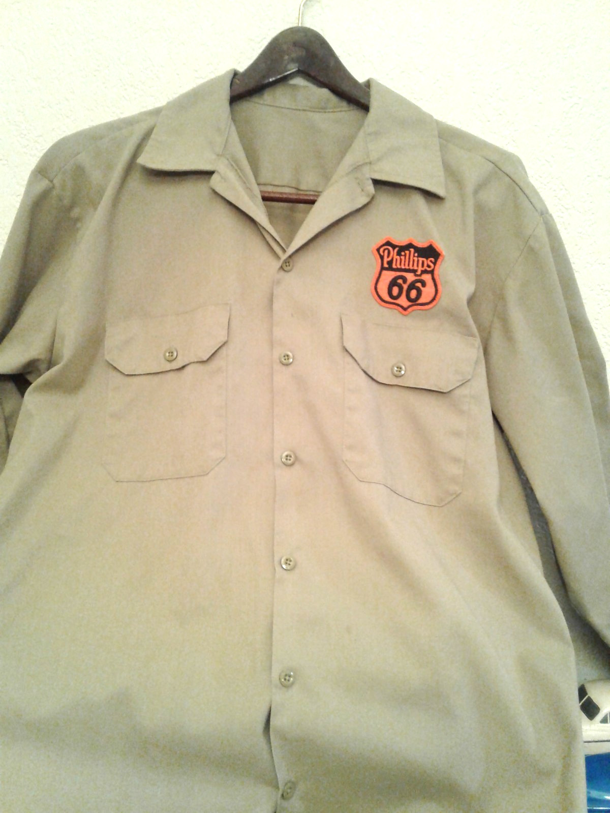 Phillips 66 Service Station Attendant Uniform Shirt, Size Large "Reproduction"