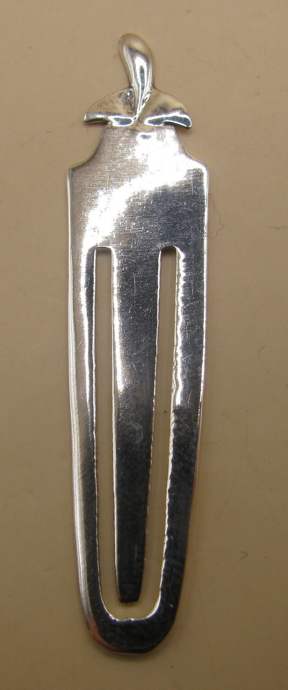 Unusual Solid Silver 925 Bookmark With A Tail Topper - Whale / Mermaid / Fish