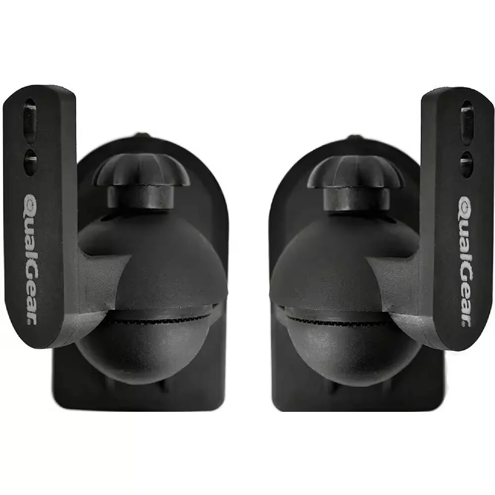 Universal Speaker Wall Mount, Black (up to 7.7 lbs) 2 pack