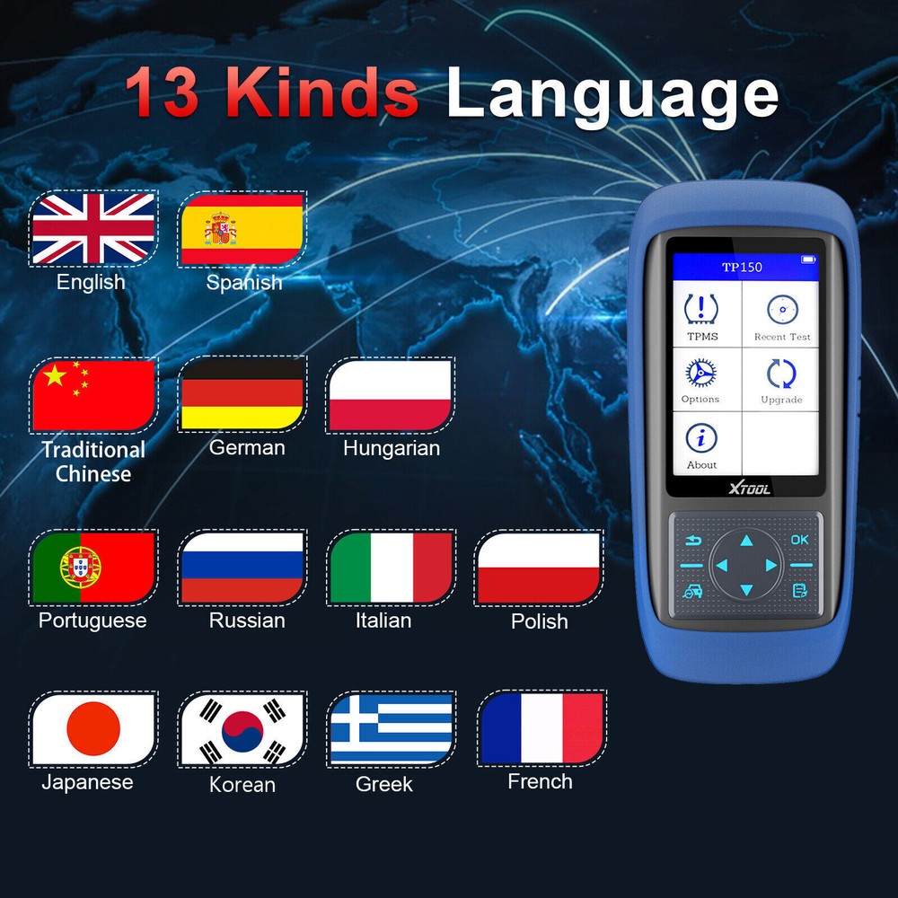 2025 XTOOL TP150 TPMS TS100 Programming Tool Tire Sensor Relearn/Reset/Activate