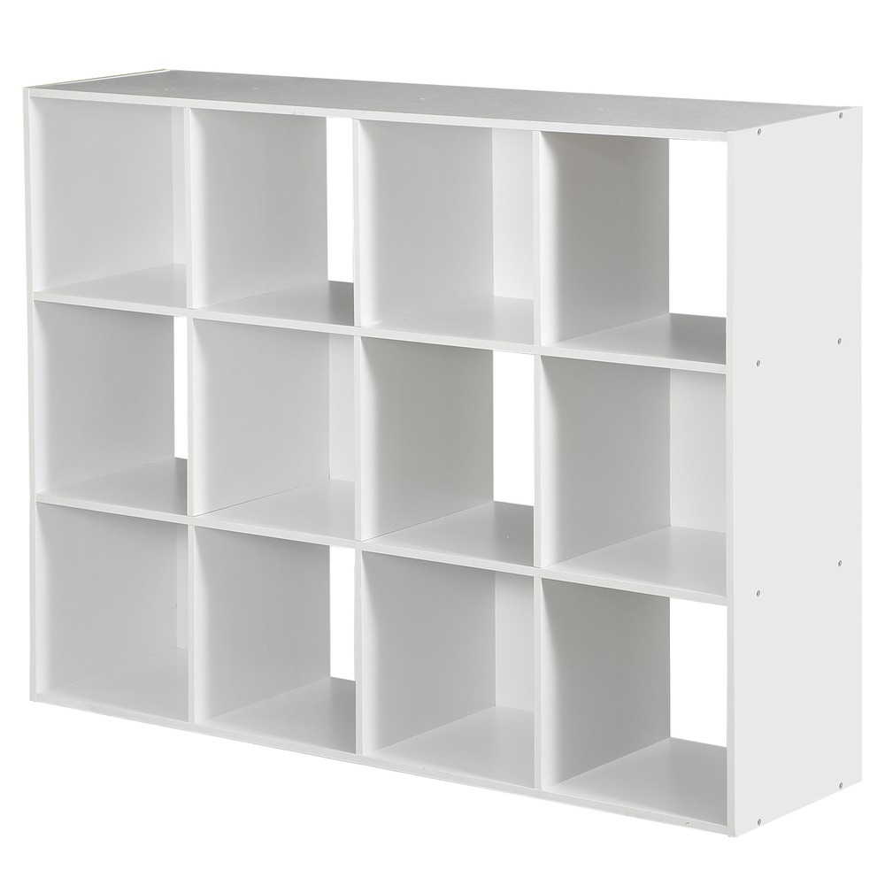 12 Cubes Organizer Bookshelf Personalized Storage Display Cabinet, White