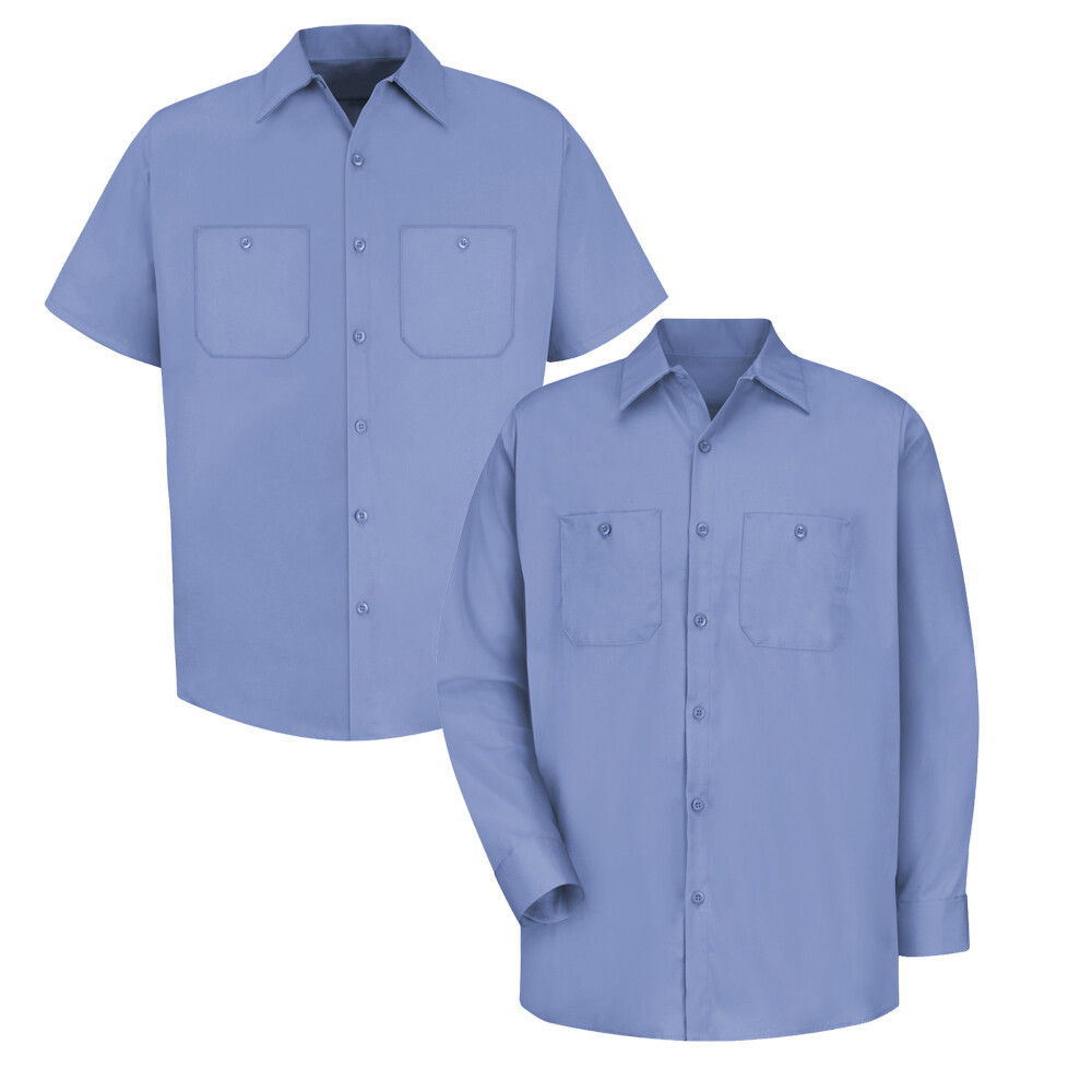 Red Kap Men's 100% Cotton 2-Pocket Work Shirt Industrial Uniform