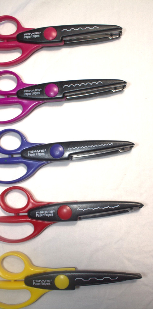 Fiskars Paper Edgers Scissors 5x pack crafting scissors Fiskars Scissors